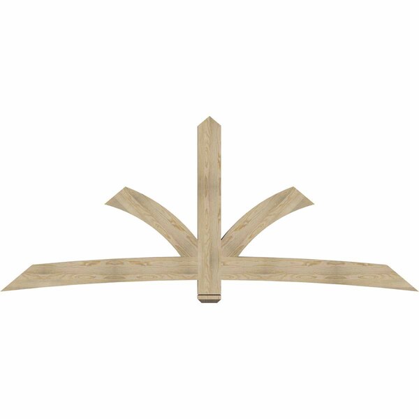 Ekena Millwork Davenport Rough Sawn Timber Gable Bracket, Douglas Fir, 108"W x 45"H x 4"D x 6"F, 10/12 Pitch GBW108X45X0406DAV00RDF - main